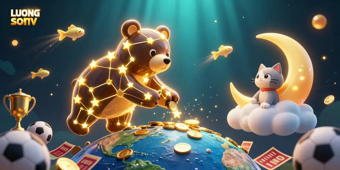 Engage with LUONGSONTV and win with dynamic sports betting insights in this colorful scene.