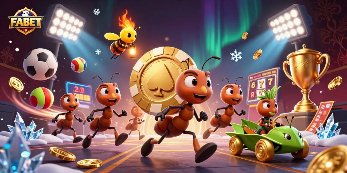 Join the FABET adventure with a cartoon ant team in a dynamic heist at the casino!