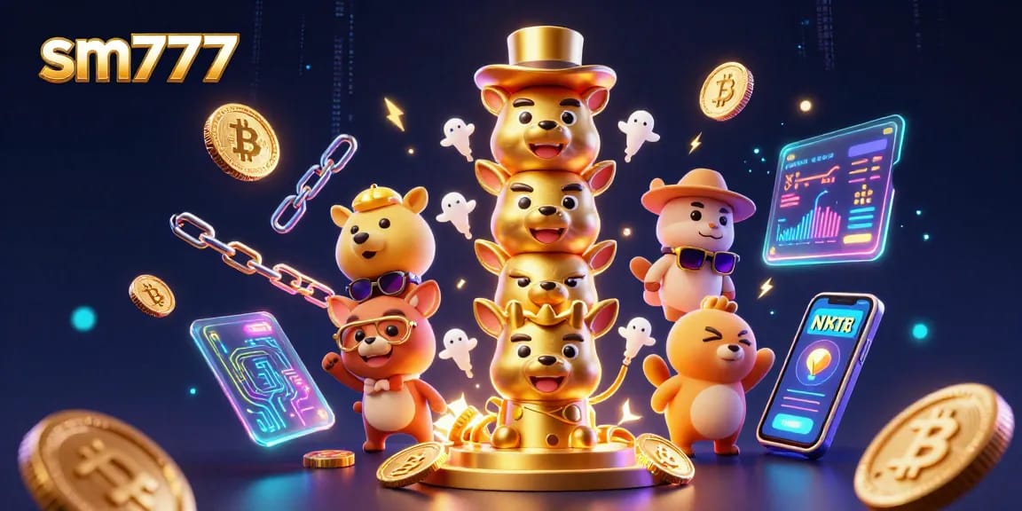 Spin to win with sm777's vibrant casino scene full of animated elements.