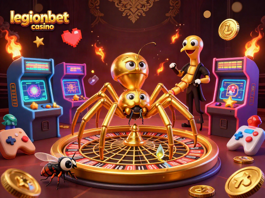 Experience the excitement of legionbet casino with a dynamic 3D illustration featuring engaging casino elements.