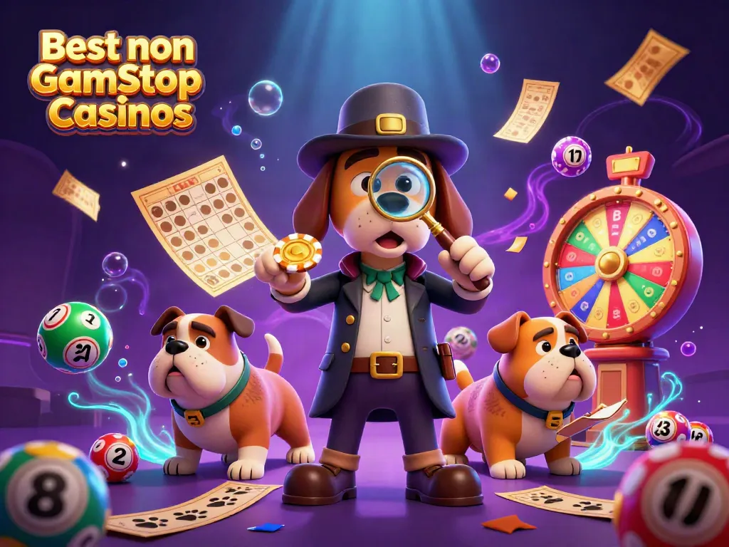 Enjoy the excitement at the Best non Gamstop Casinos with this engaging gambling illustration.
