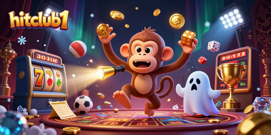 Join the excitement at hitclub1 with a mischievous ghost and a curious puppy in a haunted casino!