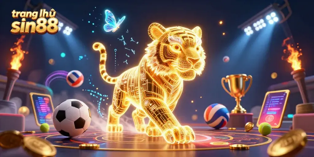 Win big with trang chủ sin88 in a vibrant digital casino scene featuring engaging characters and elements.