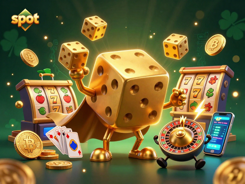 Spin the slots with vibrant characters and vivid animations in a colorful casino scene.