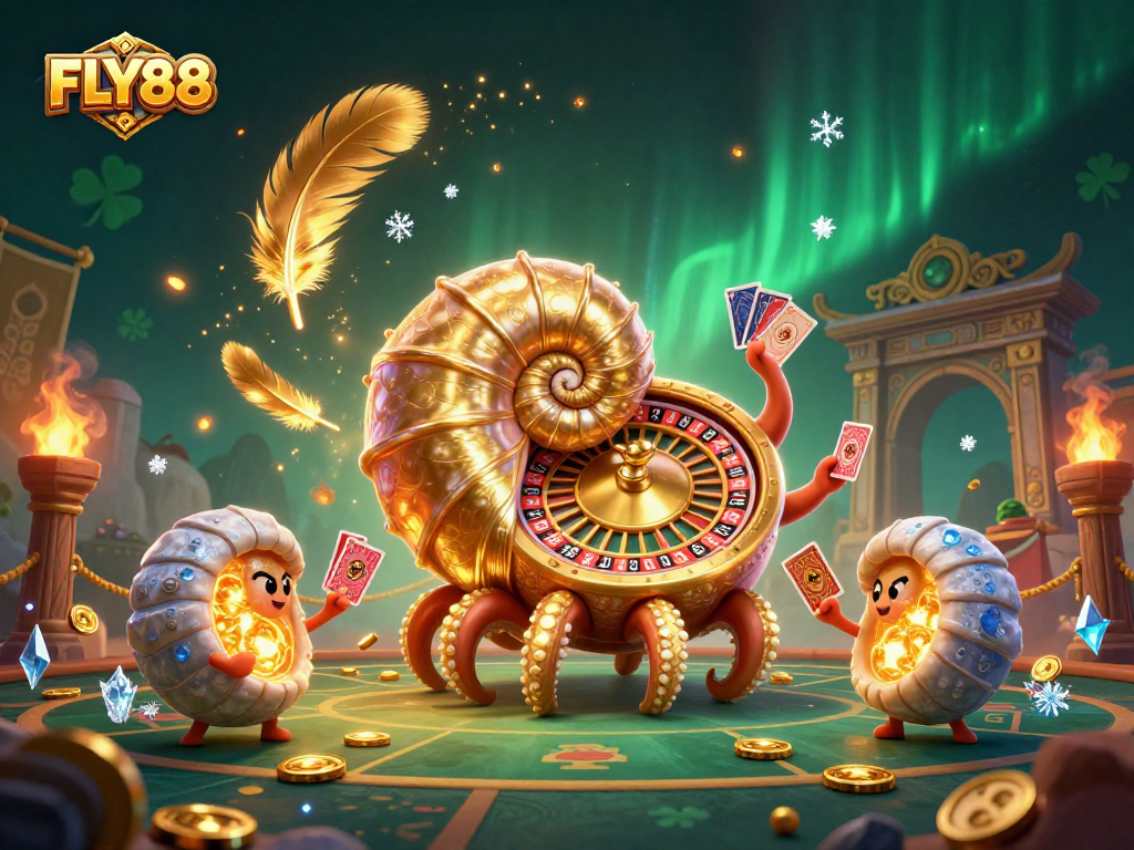 FLY88 offers exhilarating gameplay in a vibrant casino environment featuring ancient nautilus elements.