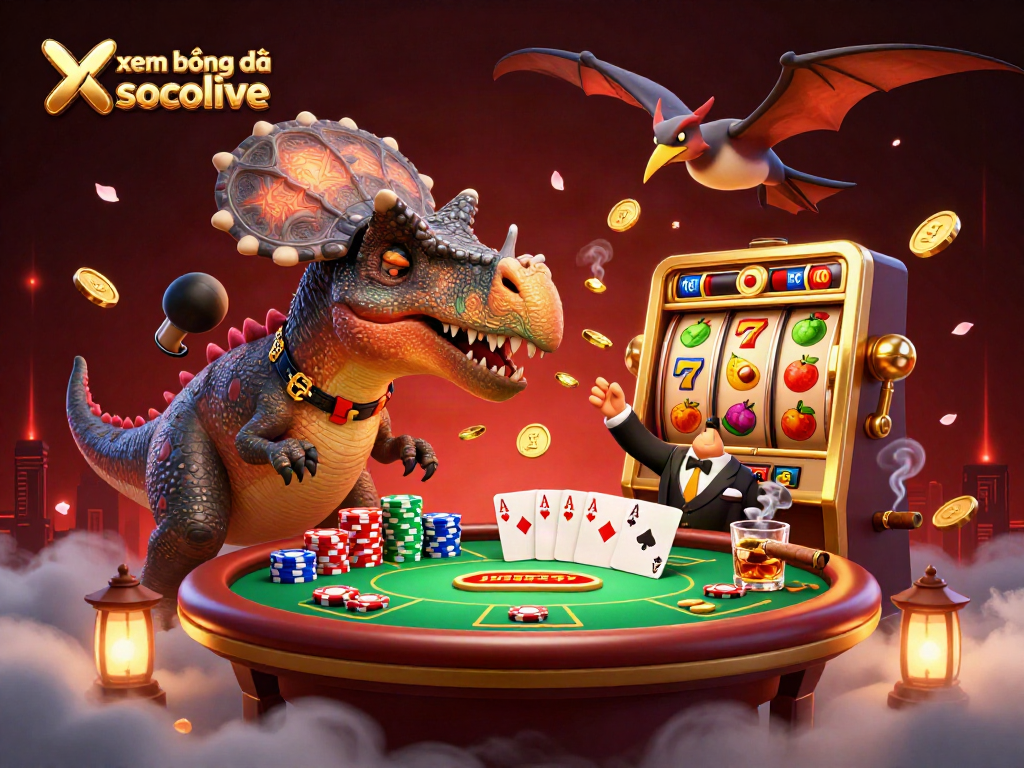 xem bóng đá socolive brings excitement alive in this dynamic casino scene featuring a pachycephalosaurus!