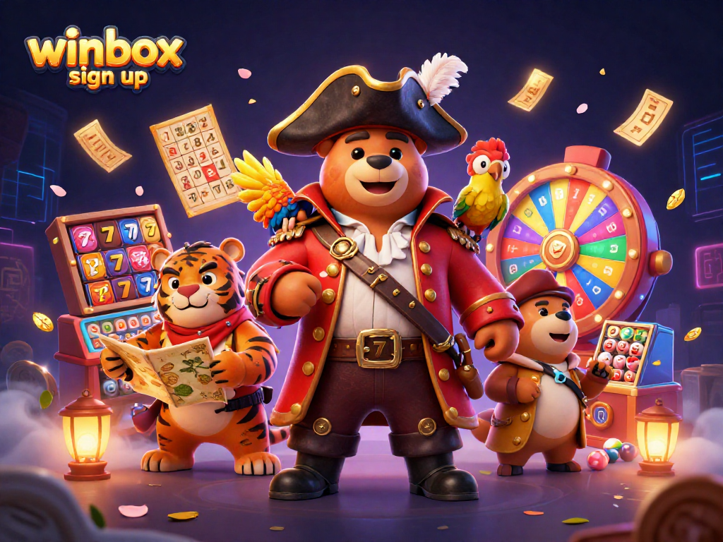 Join the excitement of winbox sign up for thrilling casino games with bright visuals and engaging character art.