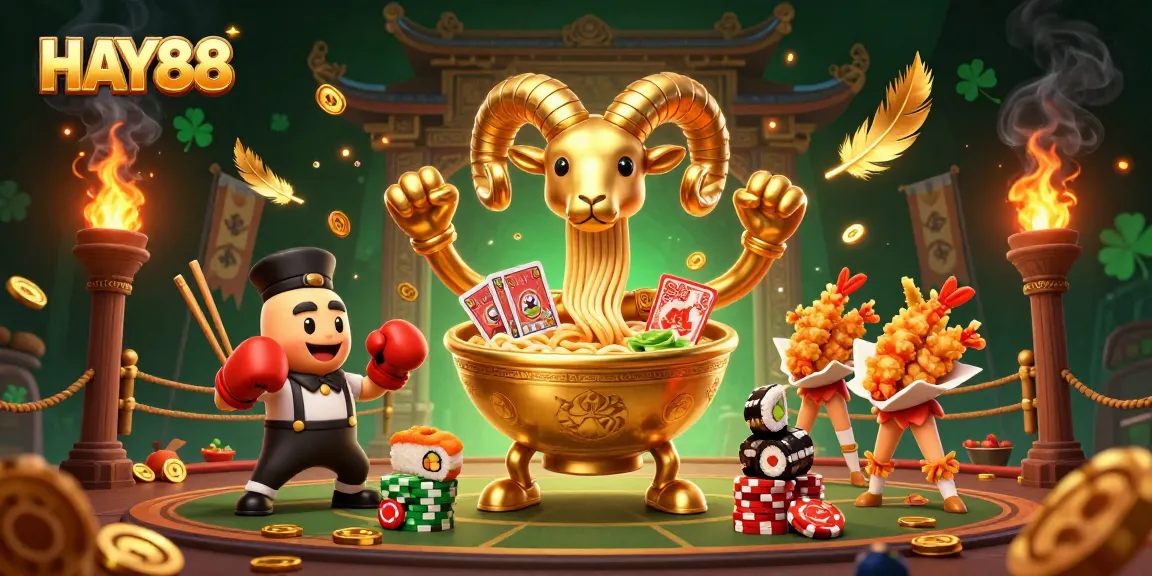 Engage with HAY88's thrilling 3D casino scene featuring fun character interactions.