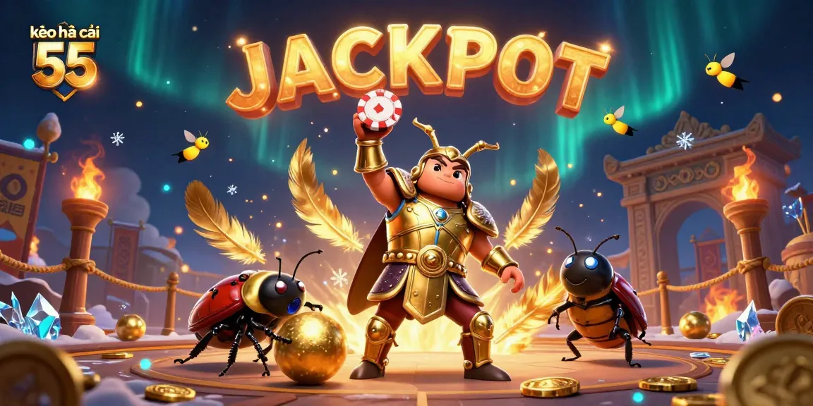 Bet on kèo nhà cái 55 while a hercules beetle in armor celebrates with a poker chip