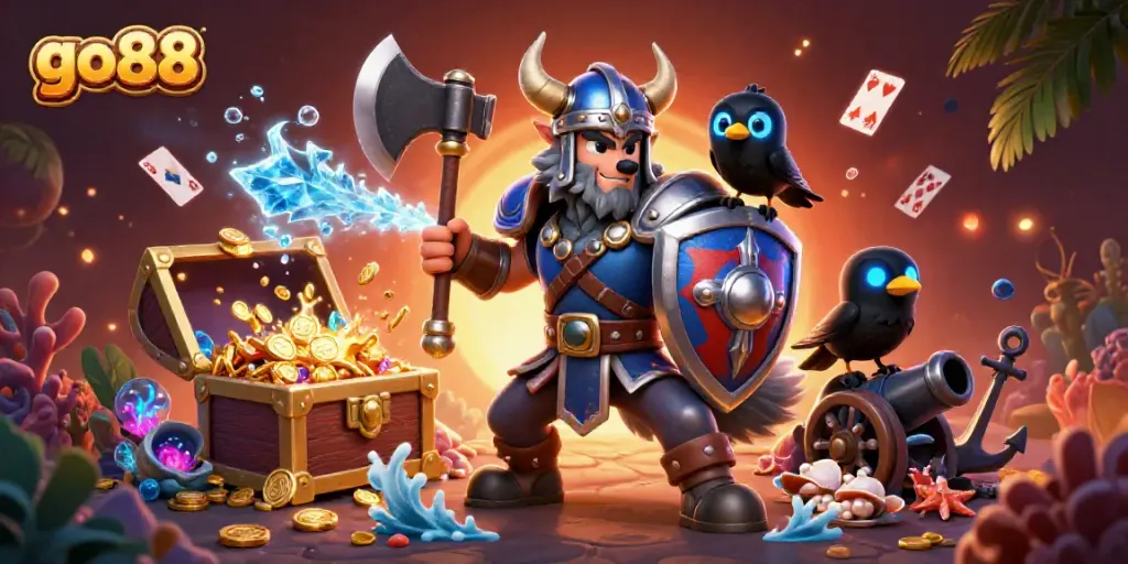Experience thrilling gaming at go88, featuring dynamic characters and vibrant elements in an exciting scene.