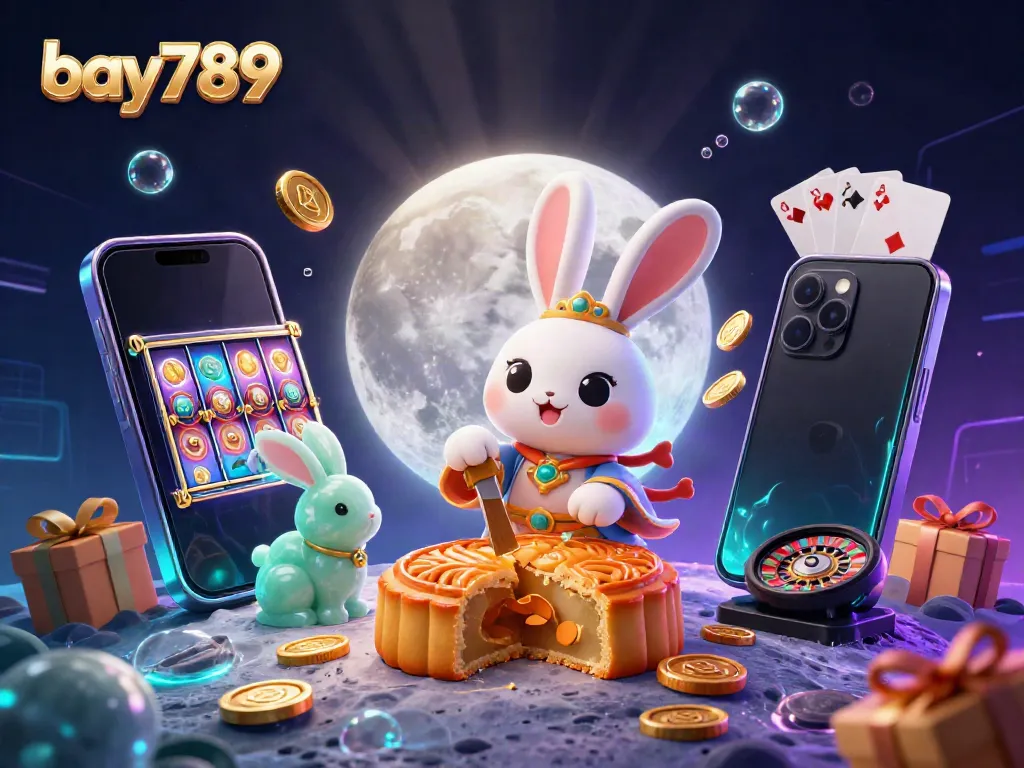 Experience the thrill of bay789 with vibrant casino elements and folklore characters in a magical illustration.