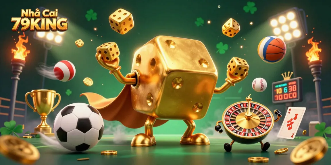 Engage with Nhà cái 79KING in a vibrant, dynamic casino atmosphere showcasing colorful game elements and action.