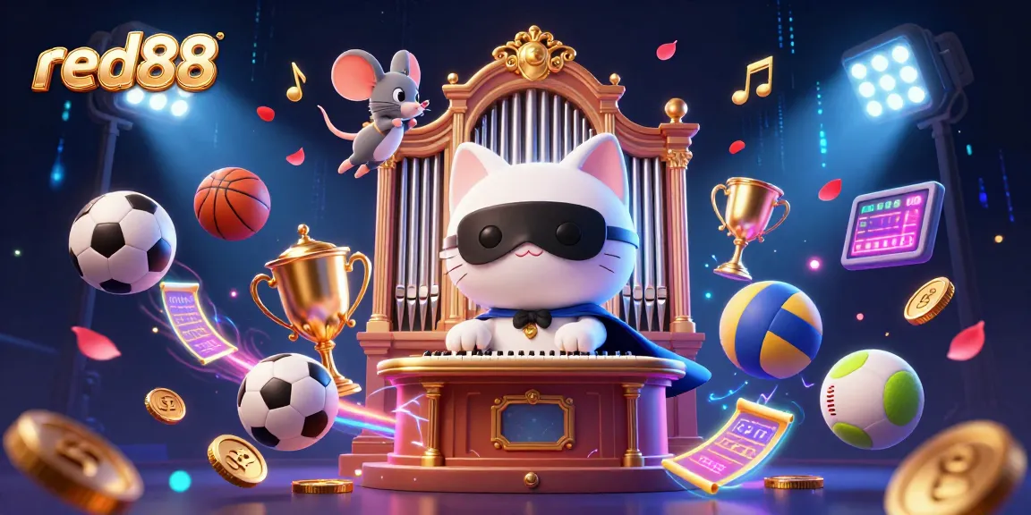 Experience thrilling gameplay with red88's captivating 3D characters in a vibrant casino scene.
