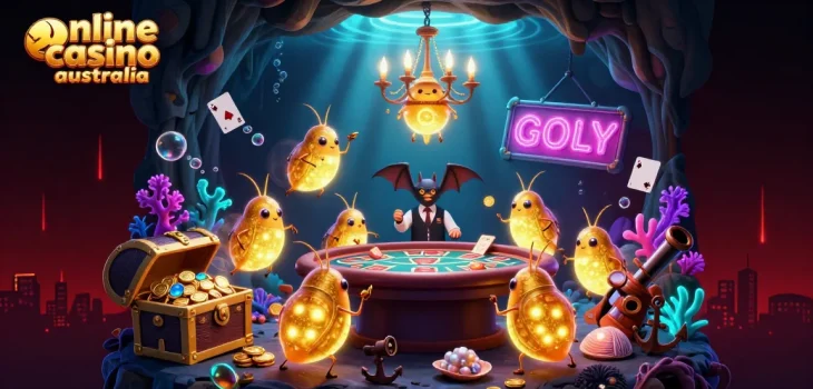 Experience the thrill of online casino Australia with a dazzling glowworm cave casino illuminated by vibrant lights.